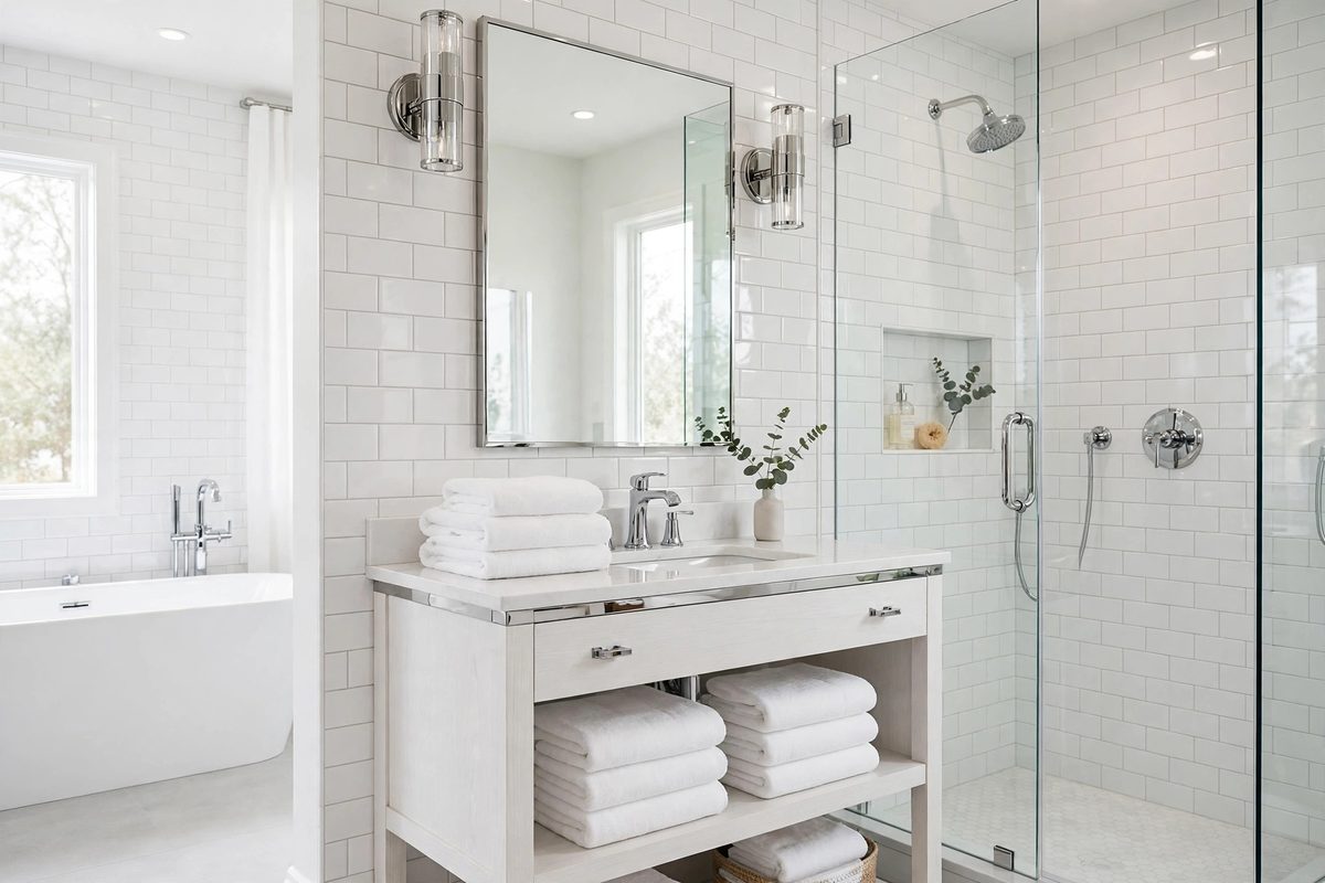 Sparkling clean bathroom