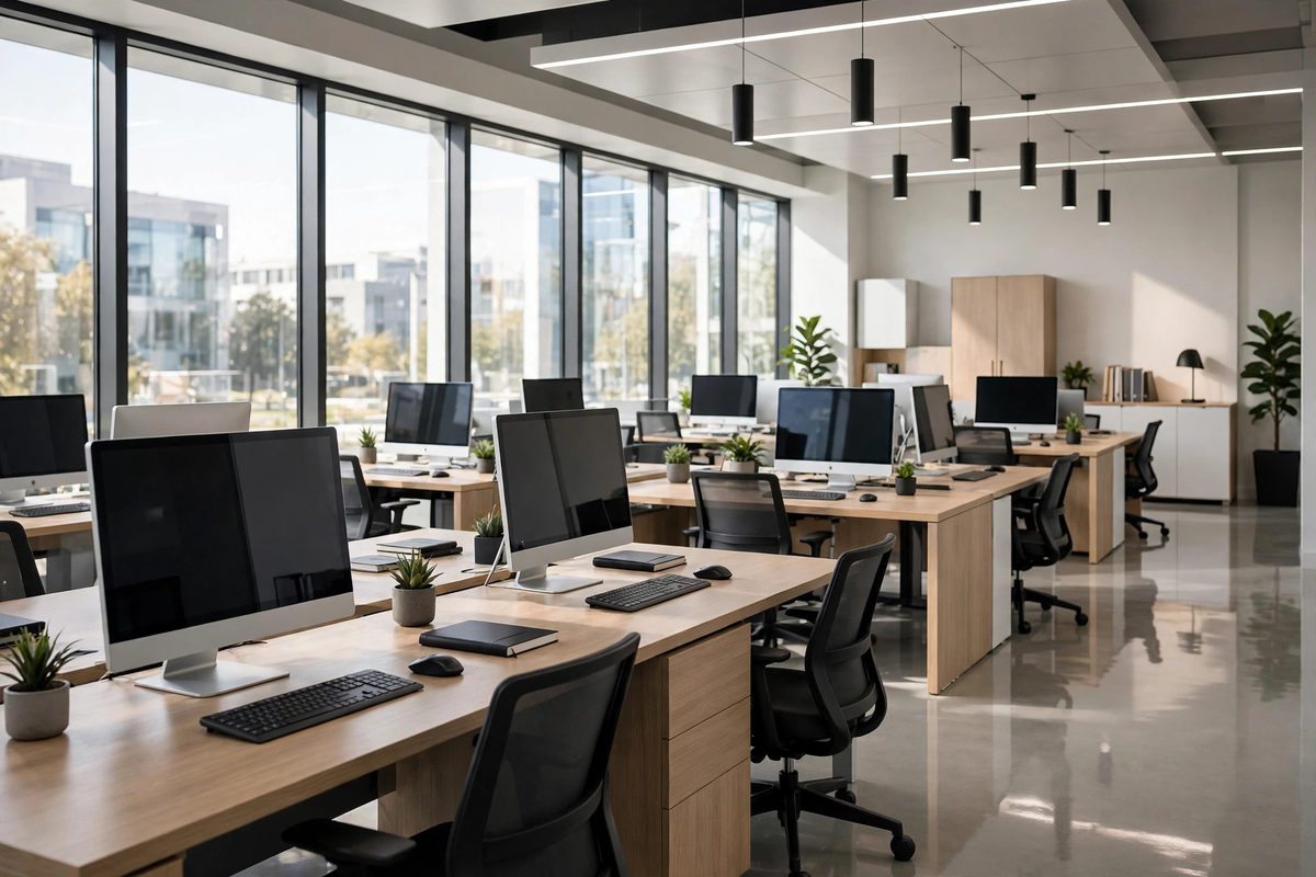 Tidy modern office space